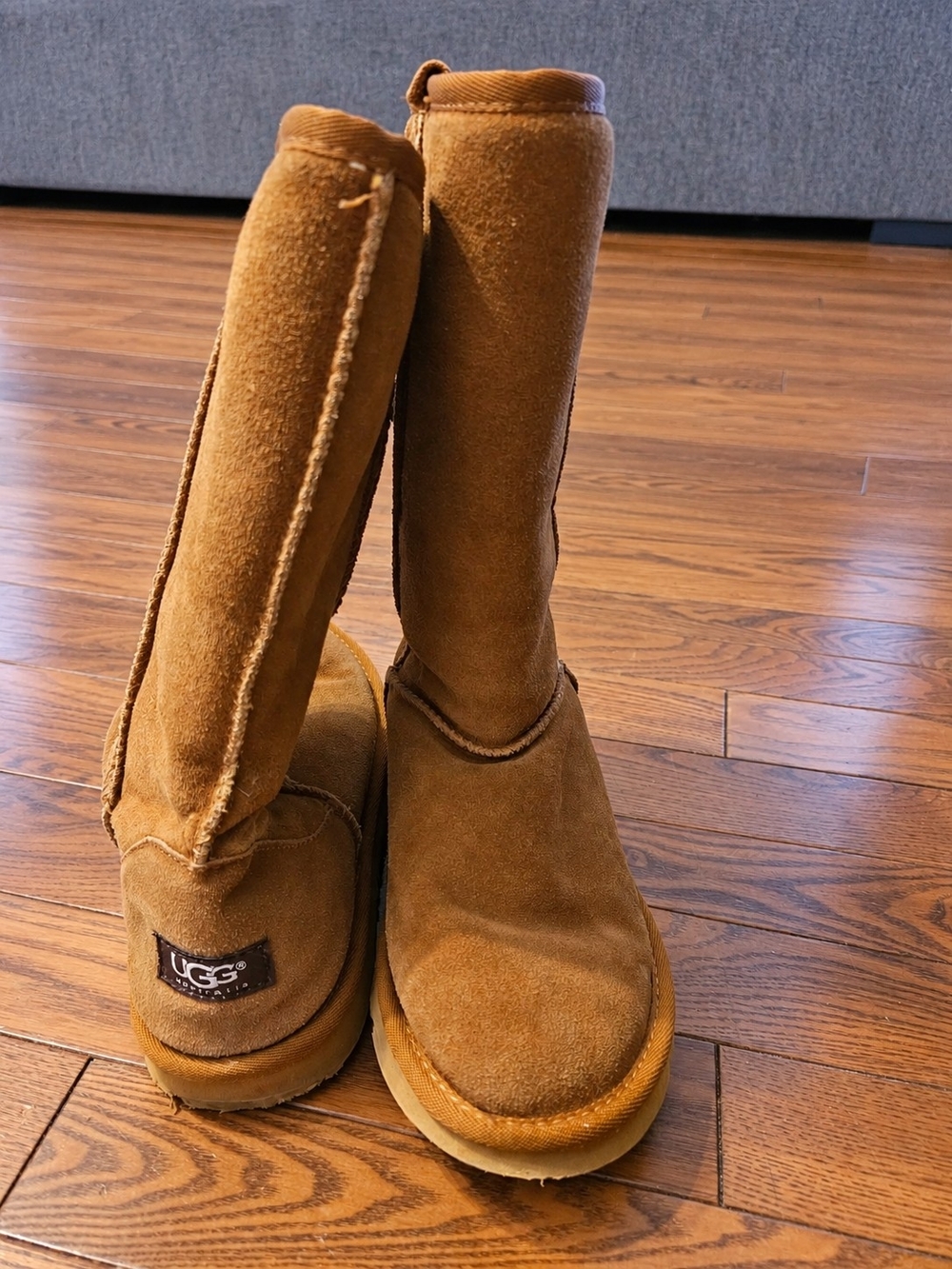 UGG Tall Suede Boots in Chestnut Brown